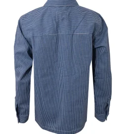 Hound Skjorte - Striped Overshirt - Off White/Light Blue