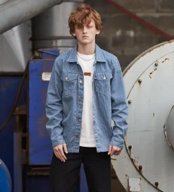 Hound Skjorte - Striped Overshirt - Off White/Light Blue