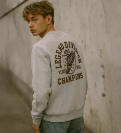 Hound Sweatshirt - Crew - Lys Grå Meleret