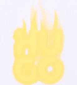 HUGO Hættetrøje - Hvid/Gul