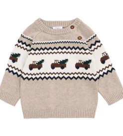 Hust and Claire Bluse - Strik - HCPerry - Beige Melange m. Lastb