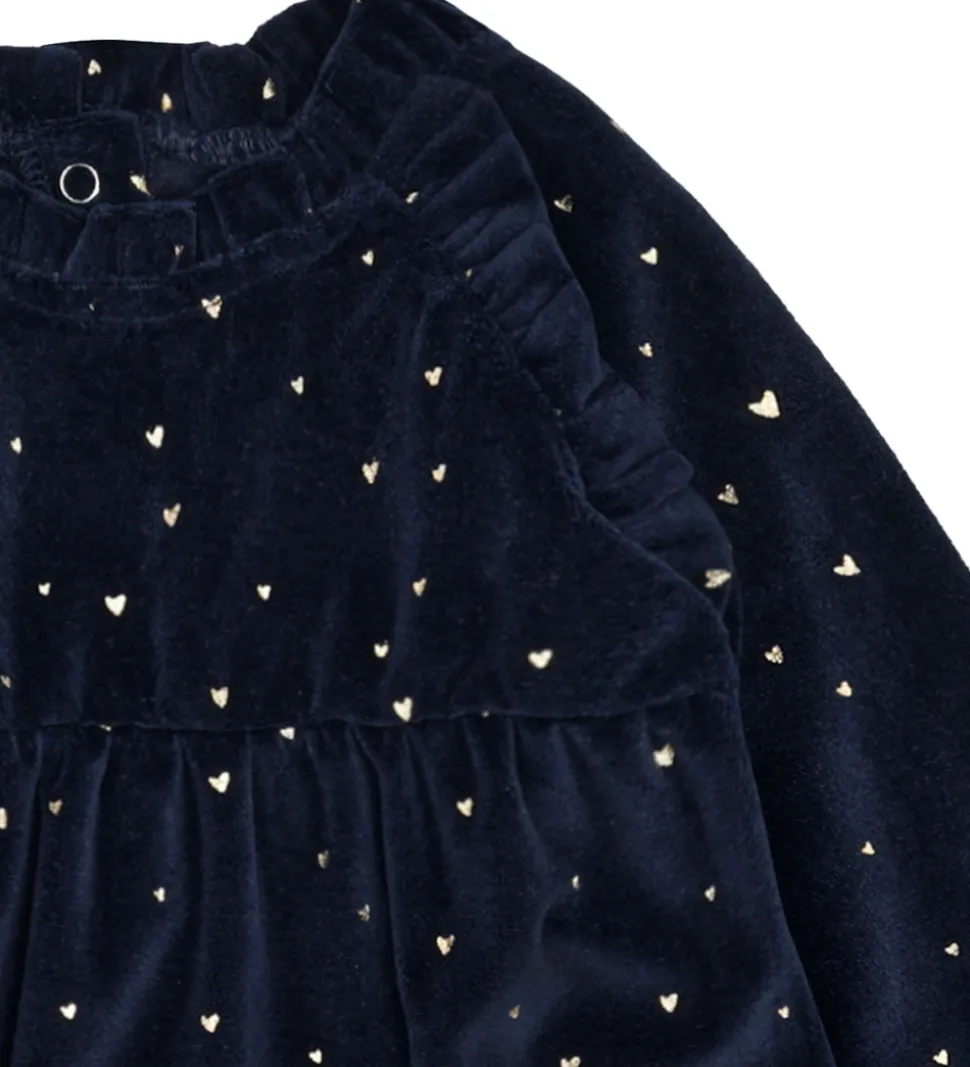 Hust and Claire kjole - Velour - HCKis - More Navy m. Guld
