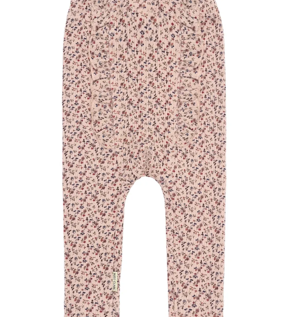 Hust and Claire Leggings - HCLaerke - Rugby Tan m. Blomster