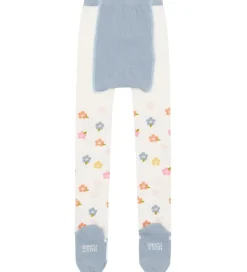 Hust and Claire Strømpebukser - HCFrankie - Ivory m. Blomster