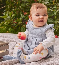 Hust and Claire Strømpebukser - HCFrankie - Ivory m. Blomster