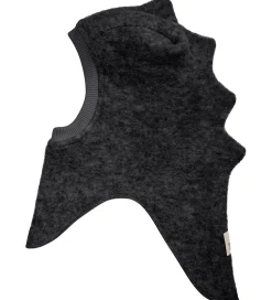 Huttelihut Elefanthue - Uld - 2-lags - Mørkegråmeleret