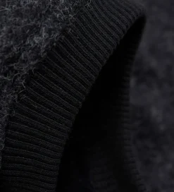 Huttelihut Elefanthue - Uld - 2-lags - Mørkegråmeleret m. Ører