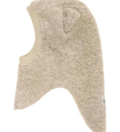 Huttelihut Elefanthue - Uld - 2-lags - Sand Melange m. Ører