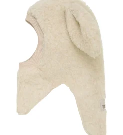 Huttelihut Elefanthue - Uld - Teddy - 2-lags - Cement m. Ører