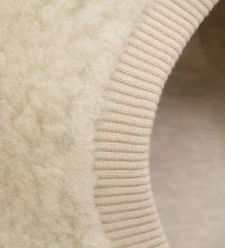 Huttelihut Elefanthue - Uld - Teddy - 2-lags - Cement m. Ører