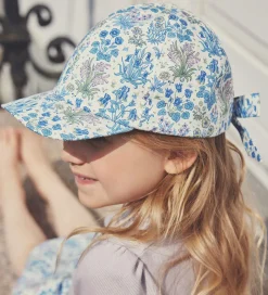 Huttelihut Kasket - Soft Chambray m. Blomster