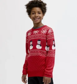 Jack & Jones Bluse - Strik - JjXmas Andrew - True Red