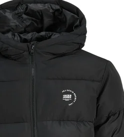 Jack & Jones Dynejakke - JjMaze - Black/WHITE LOGO