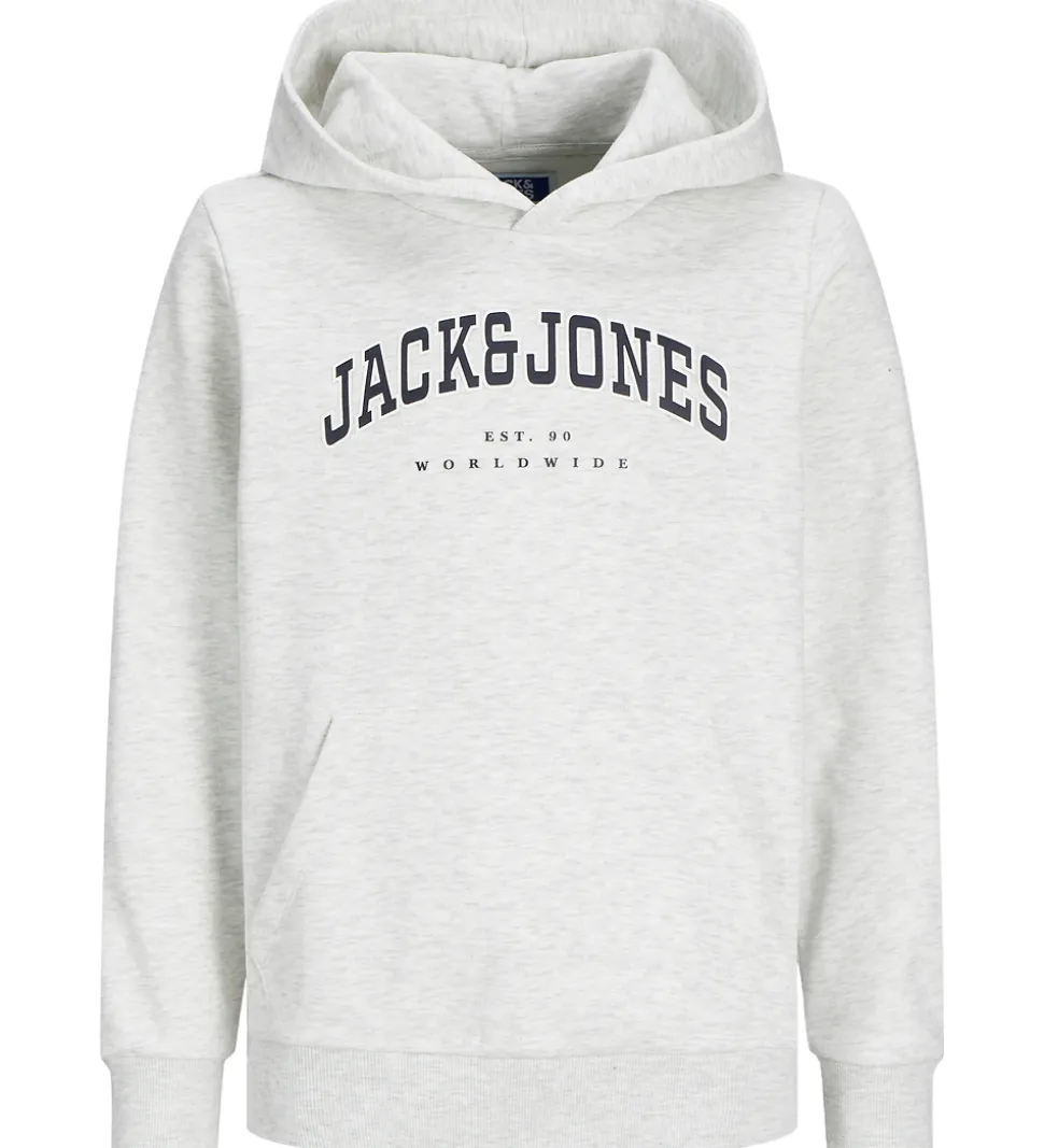 Jack & Jones Hættetrøje- JjeCaleb - Noos - White Melange/LOOSE