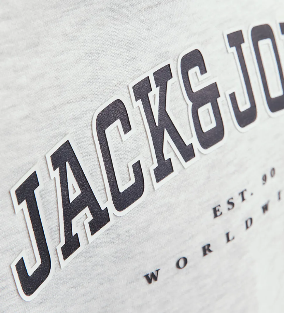 Jack & Jones Hættetrøje- JjeCaleb - Noos - White Melange/LOOSE