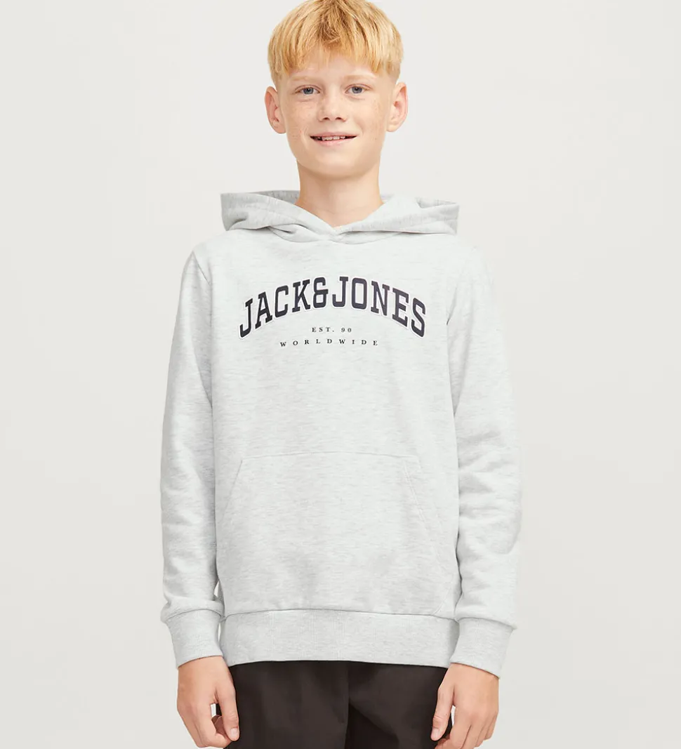 Jack & Jones Hættetrøje- JjeCaleb - Noos - White Melange/LOOSE