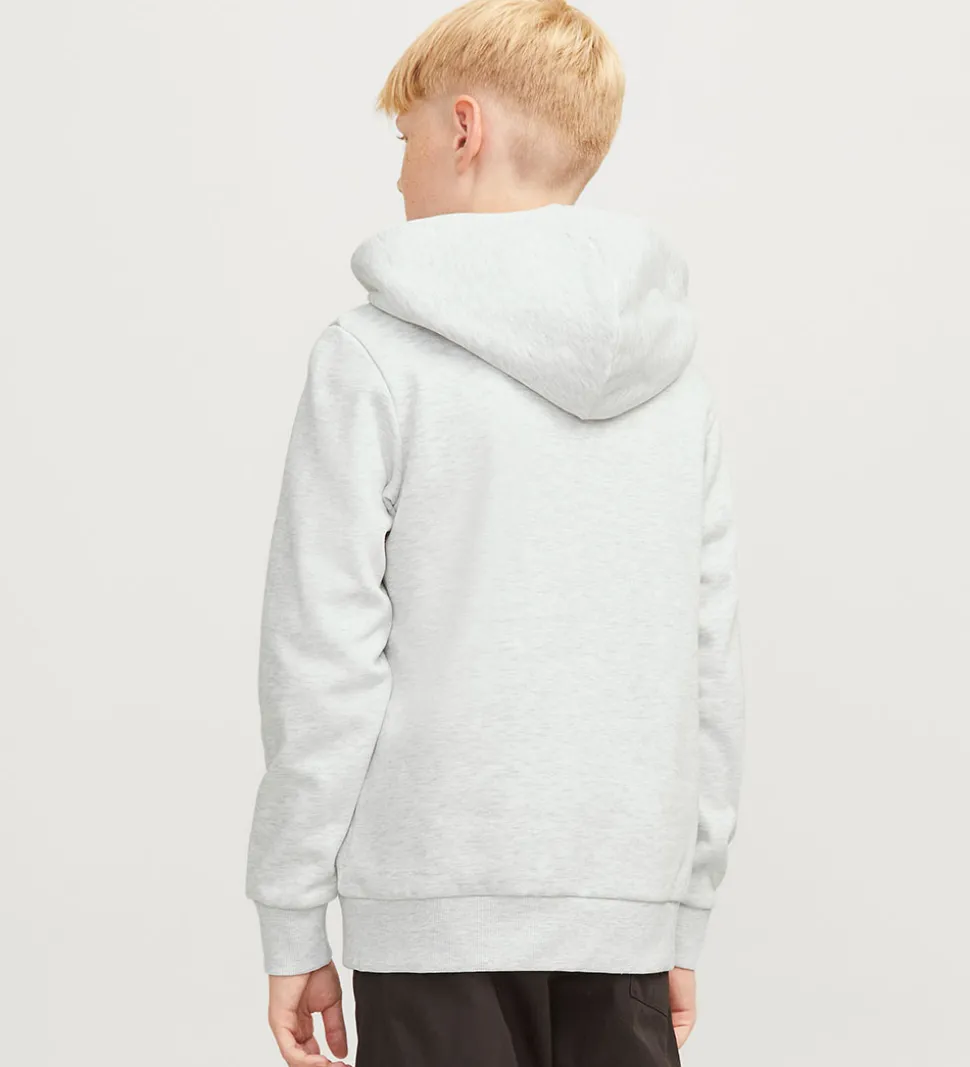 Jack & Jones Hættetrøje- JjeCaleb - Noos - White Melange/LOOSE