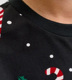 Jack & Jones Nattøj - JacTristan - Black/Candy Cane