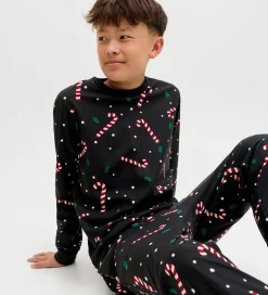 Jack & Jones Nattøj - JacTristan - Black/Candy Cane