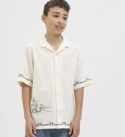 Jack & Jones Skjorte - JorAcapulco - Cloud Dancer m. Print