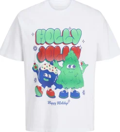 Jack & Jones T-shirt - JorHoliday Cartoon - Bright White/Holly