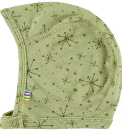 Joha Babyhjelm - 1-lags - Uld - Lys Olive m. Stjerner
