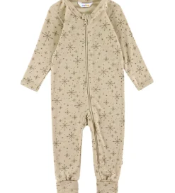 Joha Heldragt m. Fødder - Uld - Beige m. Stjerner