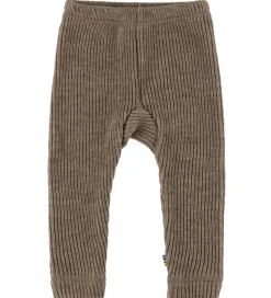 Joha Leggings - Strik - Uld - Beige Meleret