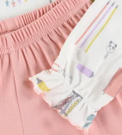 Joha Nattøj - 2 Delt - Viskose/Bambus - Off White m. Print