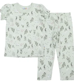 Joha Nattøj - 2-Delt - Viskose/Bambus - Mynte m. Svane