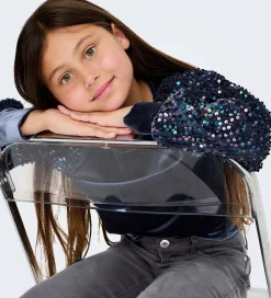 Kids Only Bluse - KogConfidence - Velour/Palietter - Naval Acade