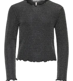 Kids Only Bluse - KogQueen - Black/Lurex Silver/Harlekin