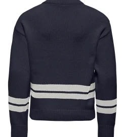 Kids Only Bluse - Strik - KogJanny - Night Sky/Badge/Cloud Dance