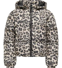 Kids Only Dynejakke - KogDalia - Kort - Silver Mink/Leo