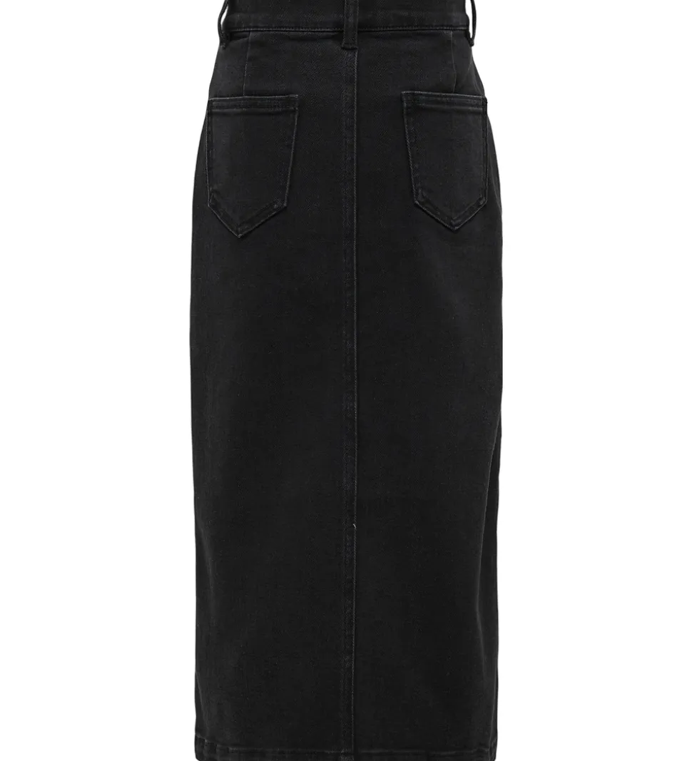 Kids Only Nederdel - Denim - Midi - KogSiri - Washed Black