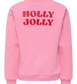 Kids Only Sweatshirt - KogZenja - Sachet Pink/Holly Jolly