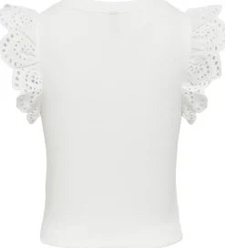 Kids Only Top - KogDrea - Cloud Dancer m. Hulmønster