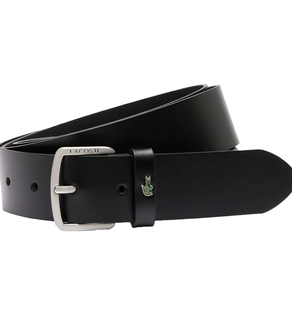 Lacoste Bælte - Læder - Sort