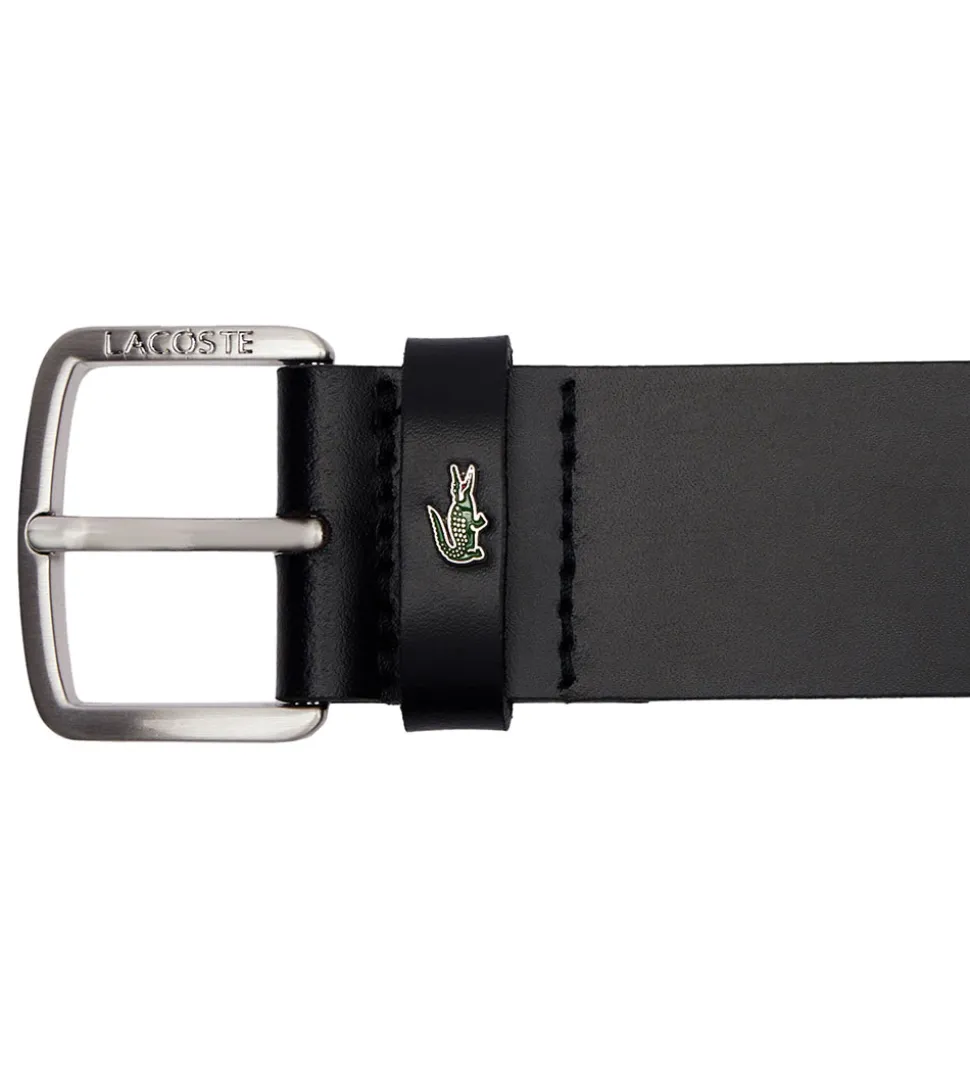 Lacoste Bælte - Læder - Sort