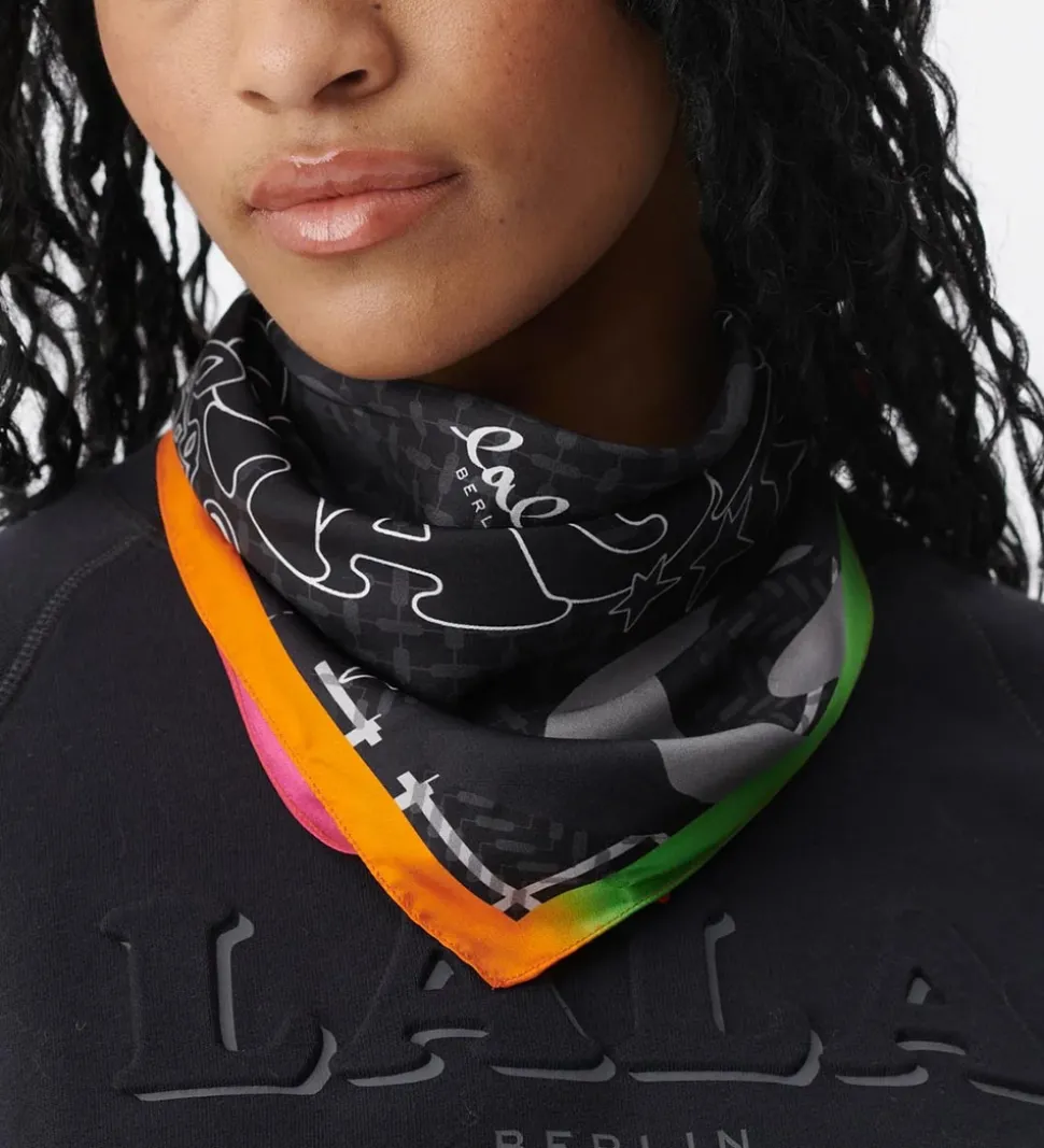 Lala Berlin Tørklæde - Cube Ahrina - 50x50 cm - Star Black