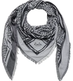 Lala Berlin Tørklæde - Triangle Tilda - Swoosh Black/White