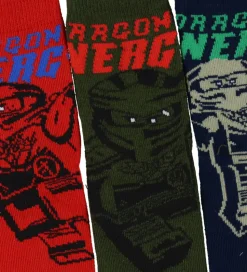 LEGO® Ninjago Strømper - 3-pak - Blå/Grøn/Rød