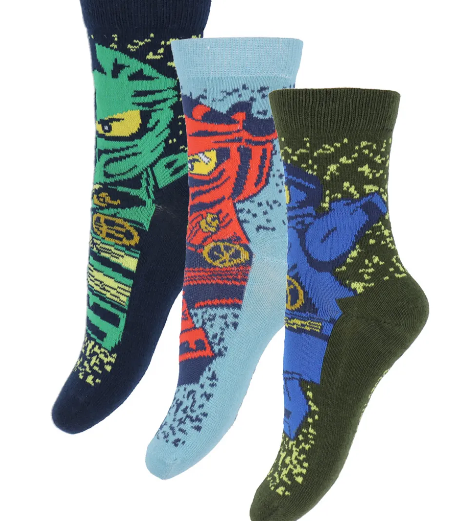 LEGO® Ninjago Strømper - 3-pak - LwaGan - Blå