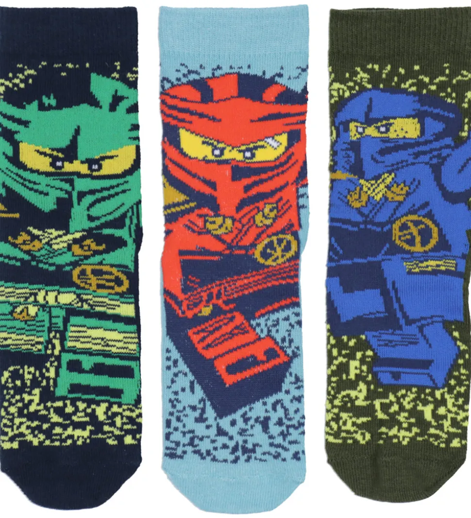 LEGO® Ninjago Strømper - 3-pak - LwaGan - Blå