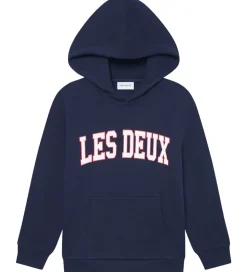 Les Deux Hættetrøje - Aidan - Dark Navy Blue m. Logo