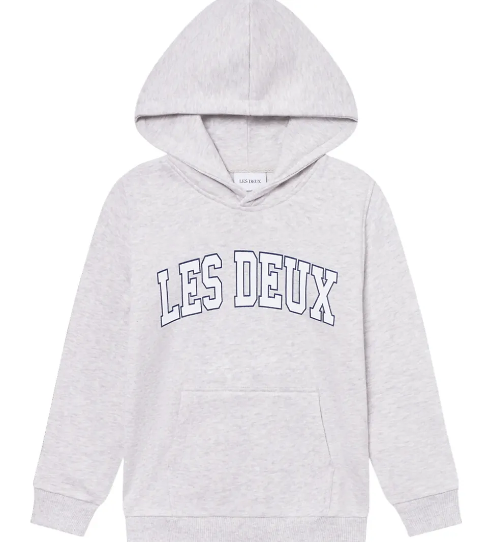 Les Deux Hættetrøje - Aidan - Snow Melange m. Logo