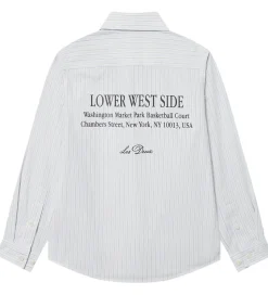 Les Deux Skjorte - Kent Print Stripe - Xenon Blue