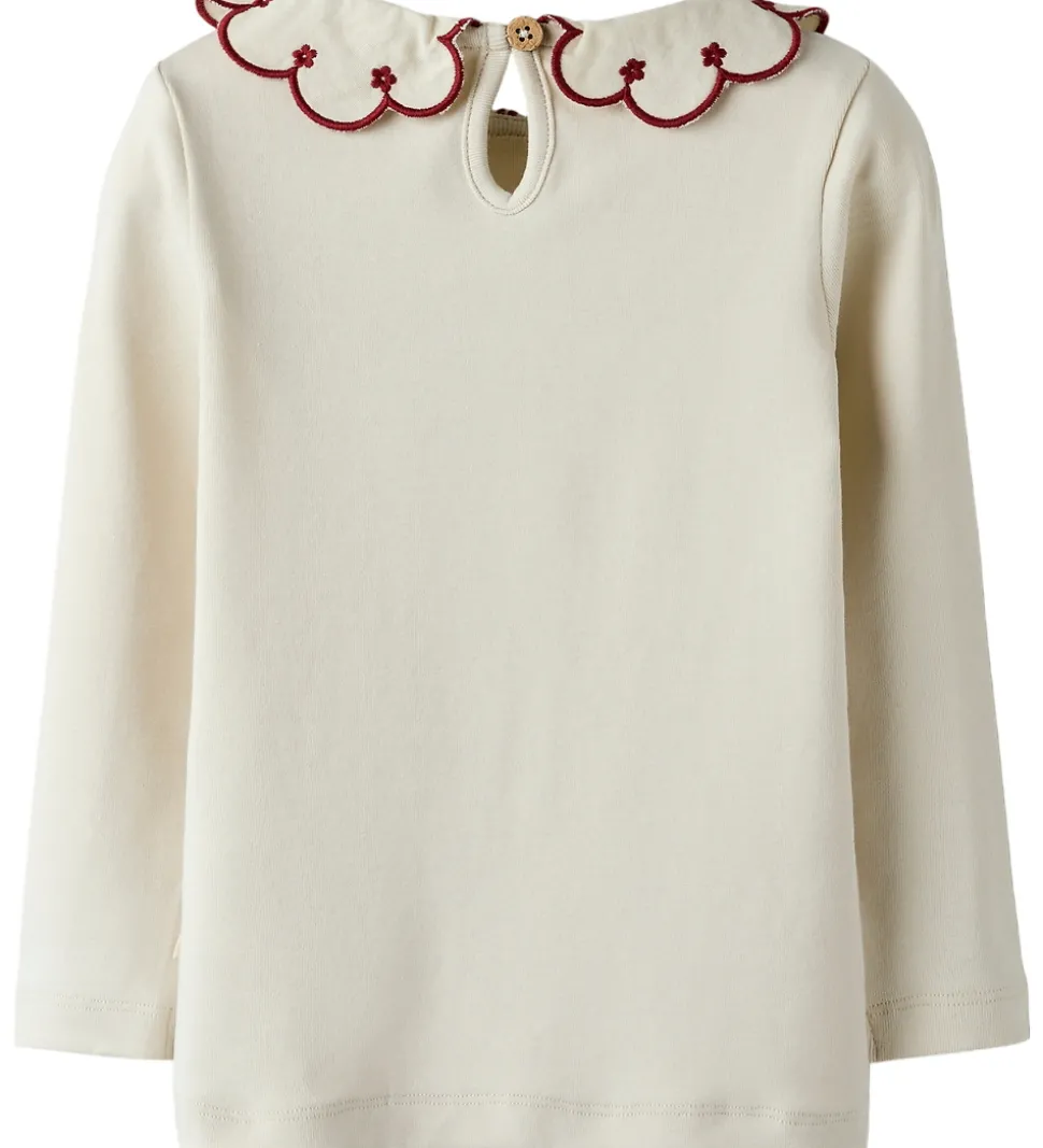 Lil Atelier Bluse - NmfFundo - Turtledove/ Red Dahila