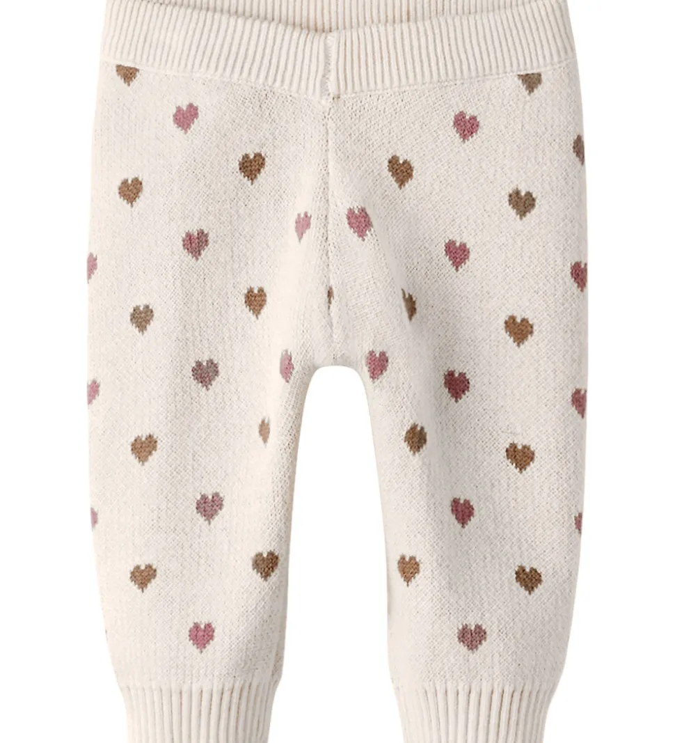 Lil Atelier Bukser - Strik - NbfSaran - Turtledove/Sepia Tint