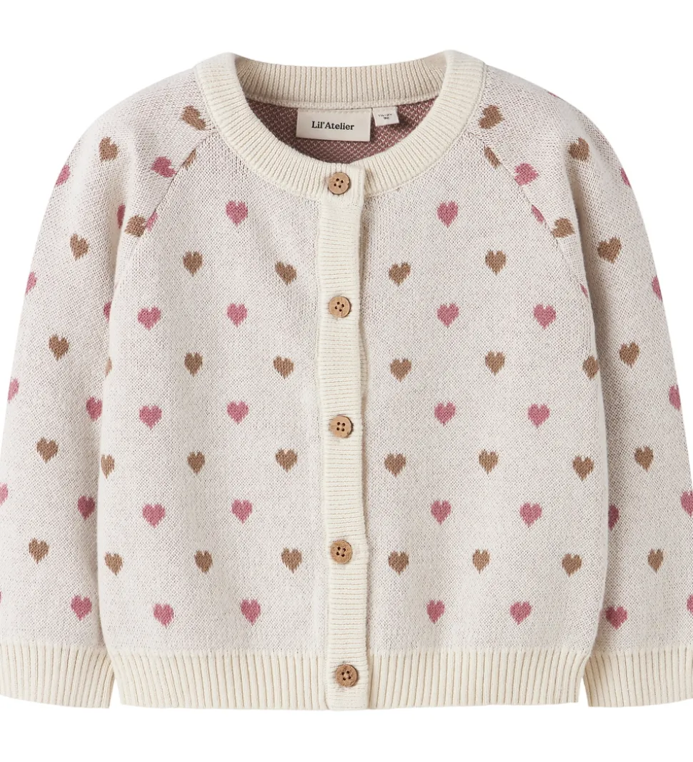 Lil Atelier Cardigan - Strik - NmfSaran - Turtledove/Sepia Tint